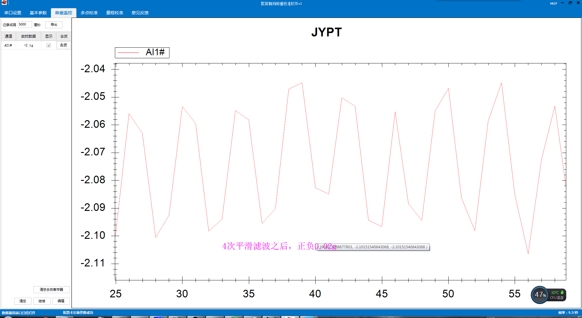 GCZ03稱重變送模塊應用界面 GCZ03稱重變送模塊應用界面
