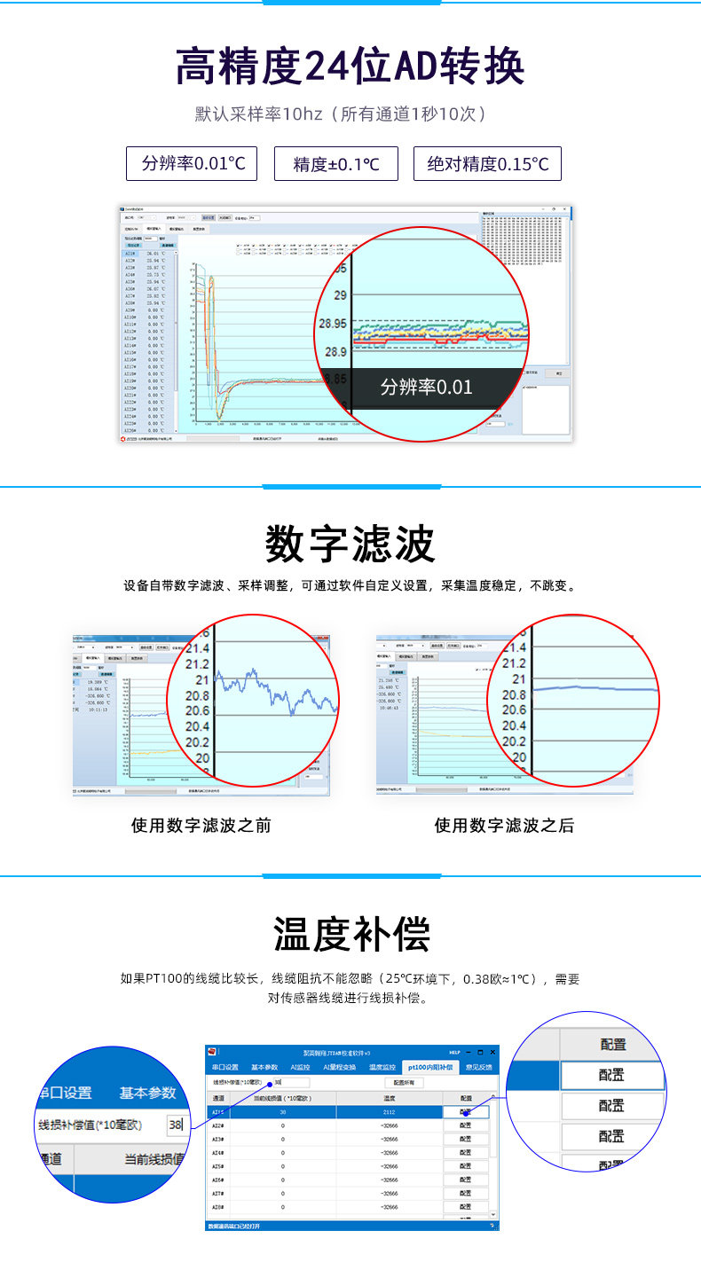 DAM-1AI16PT8 溫度采集模塊接線說明