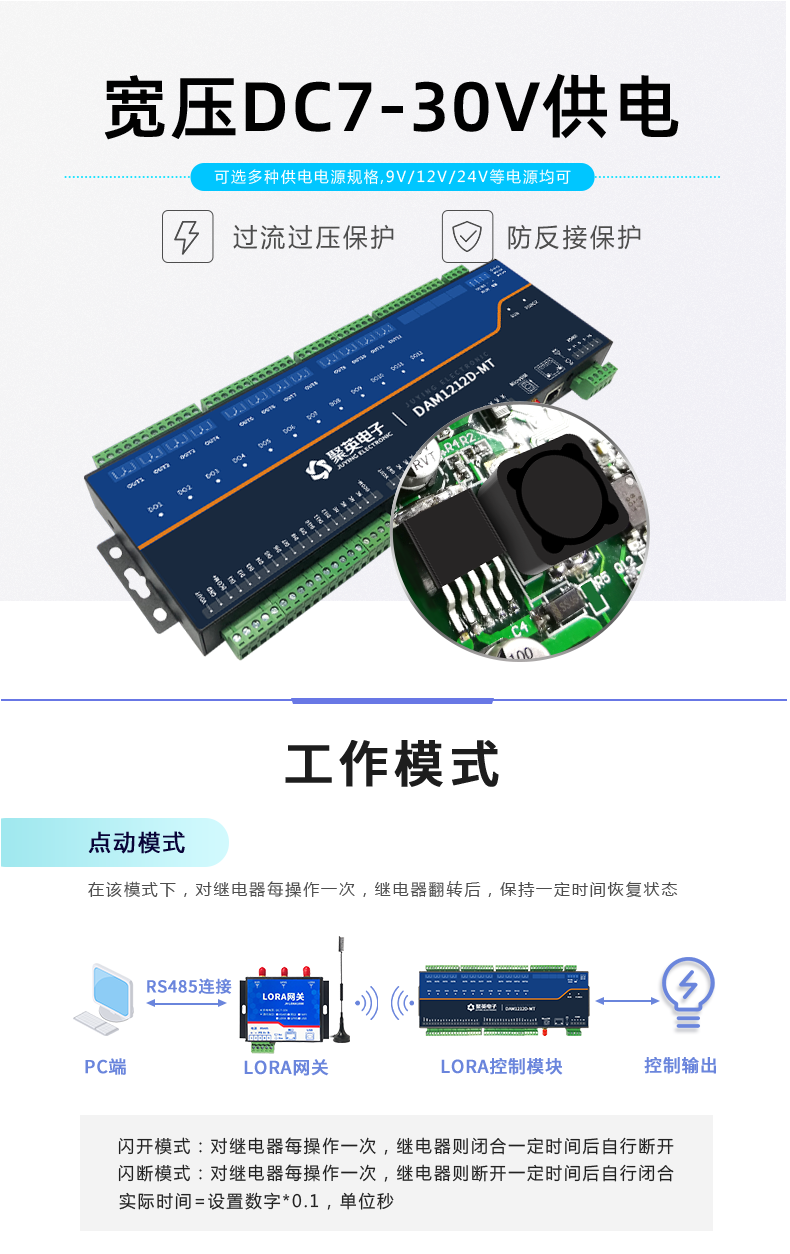 LoRa1212D-MT LoRa無線測控模塊工作模式