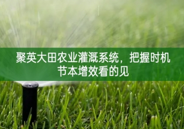 「智慧農(nóng)業(yè)」聚英大田農(nóng)業(yè)灌溉系統(tǒng)，把握時機節(jié)本增效看的見